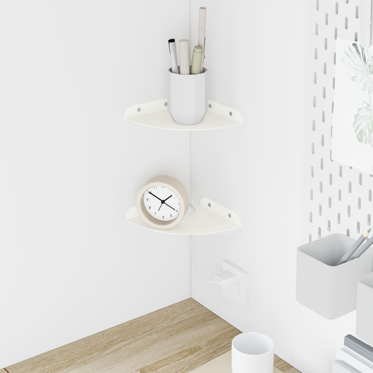 Floating Shelf with Shelf 2 pcs White 15 x 15 x 2 cm