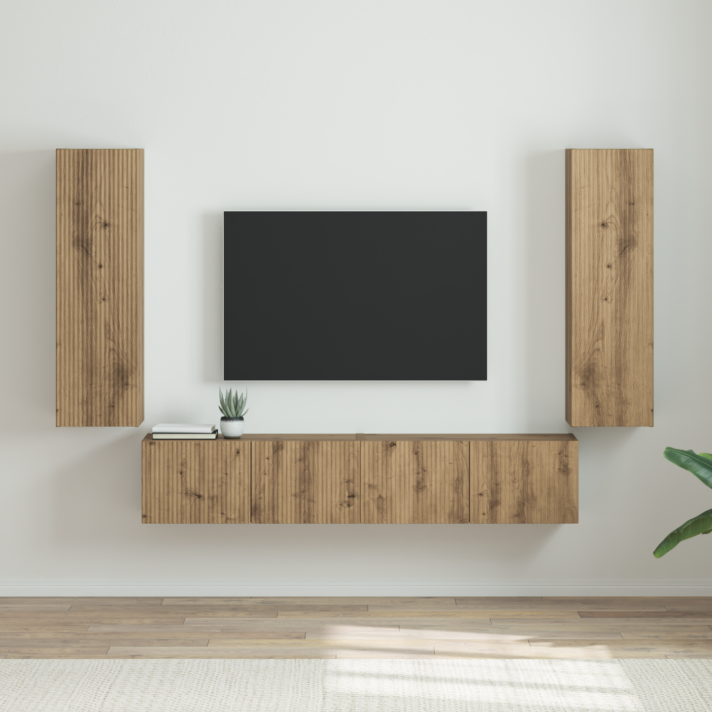 TV Wall Cabinet 2 pcs Artisian Oak 30 x 31 x 100 cm