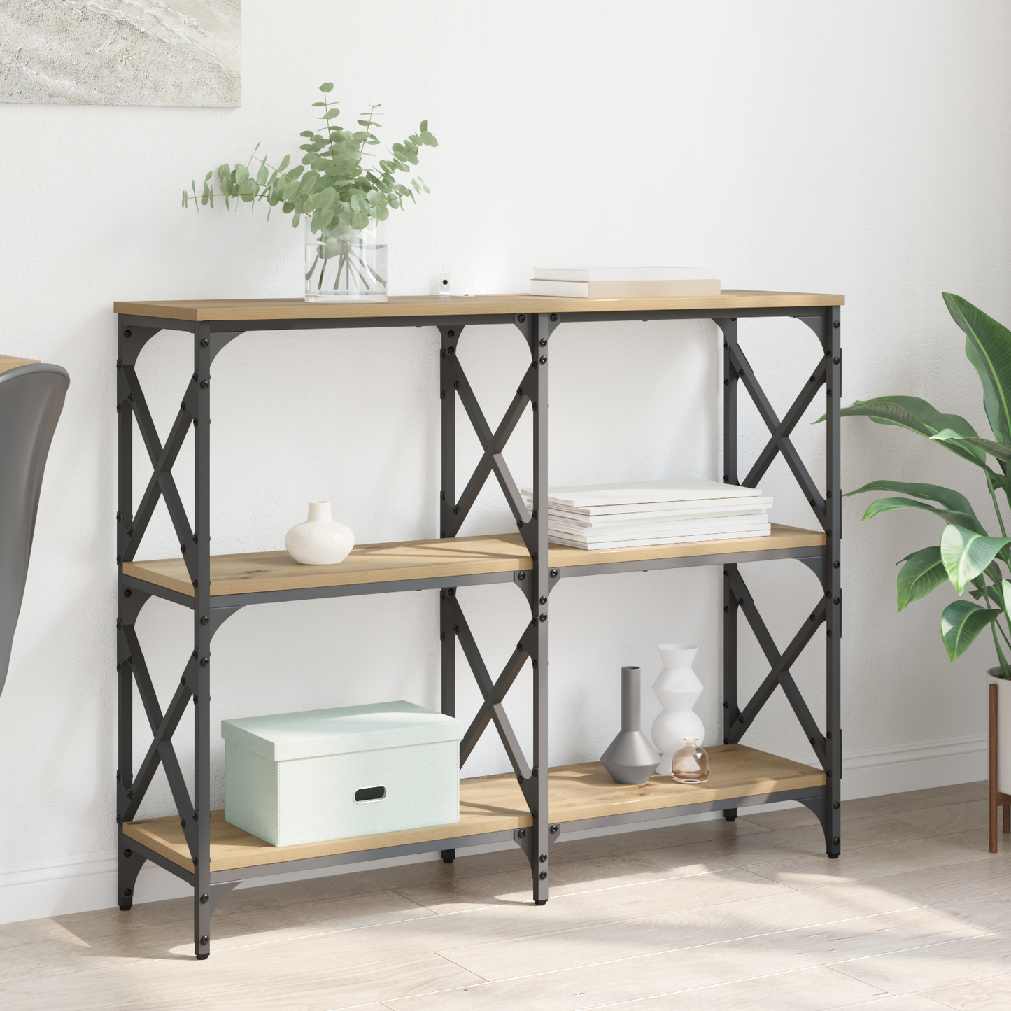 Console Table Artisan Oak 100 x 28 x 80.5 cm Engineered Wood