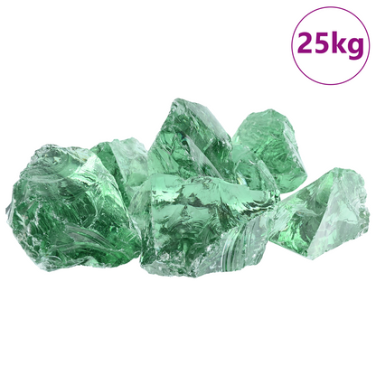 Garden Stones Light Green 12 cm Glass