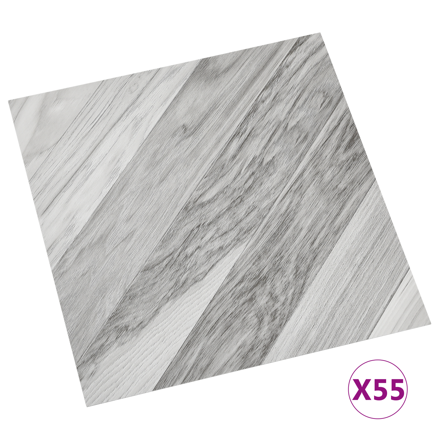 Flooring Planks 55 pcs Grey 5.11 m² PVC