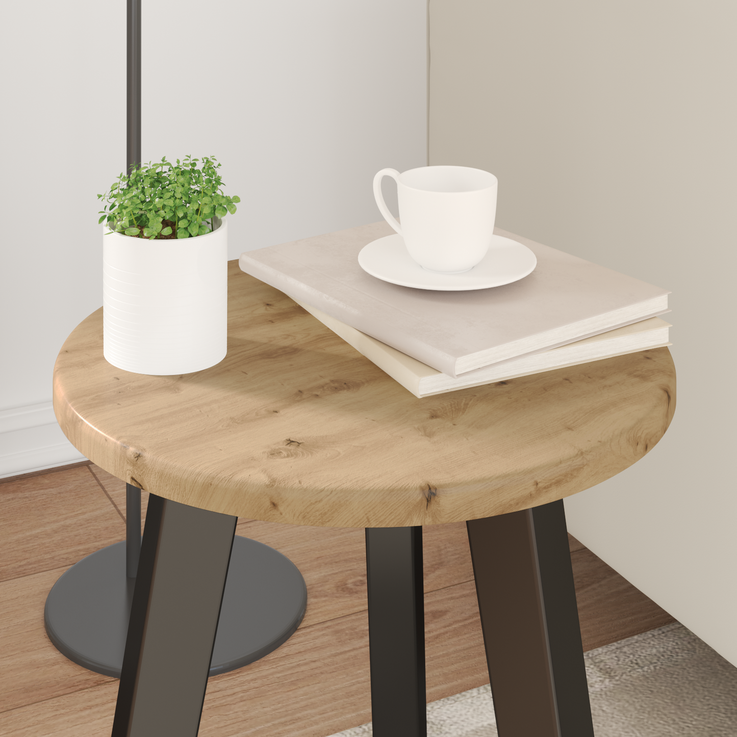Table Top Artisan oak Ø 30 x 1.5 cm Engineered Wood