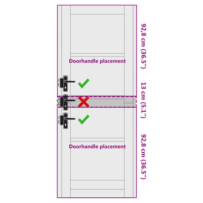 Interior Door White 73.5 x 198.5 cm Plywood