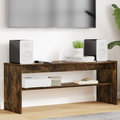 TV Cabinet Smoked Oak 100 x 30 x 40 cm Engineered Wood