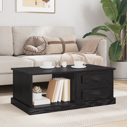 Coffee Table Black Oak 90 x 50 x 35 cm Engineered Wood
