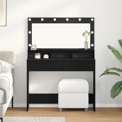 Dressing Table Black Oak 100 x 41 x 135 cm Engineered Wood