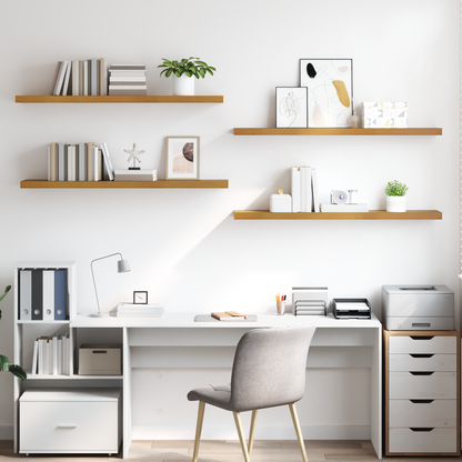 Wall Shelf 4 pcs Beige 120 x 23.5 x 4 cm Engineered Wood
