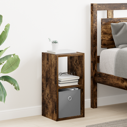 Bedside Table Smoked Oak 25.5 x 22 x 49.5 cm Engineered Wood