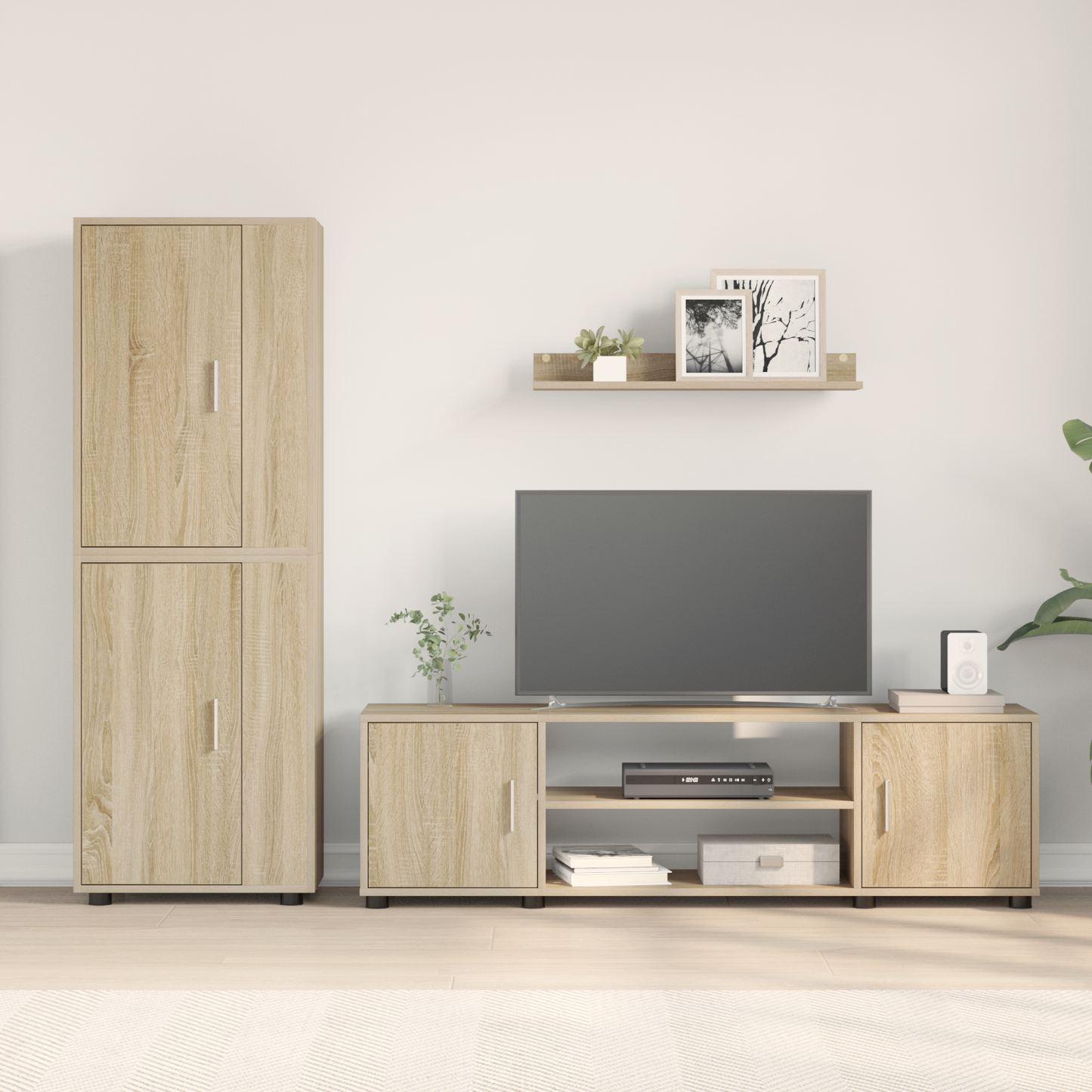 TV Cabinet Set Sonoma Oak Engineered wood