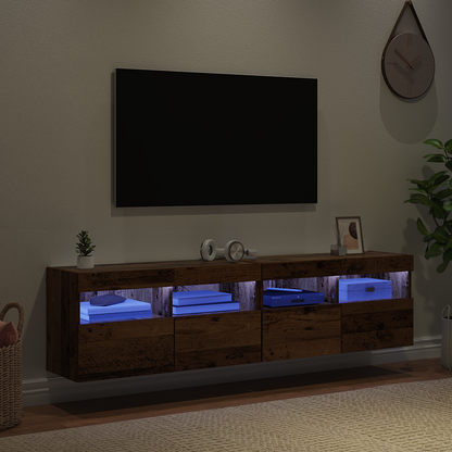 TV Wall Cabinets 2 pcs Old Wood 80 x 30 x 40 cm Engineered Wood