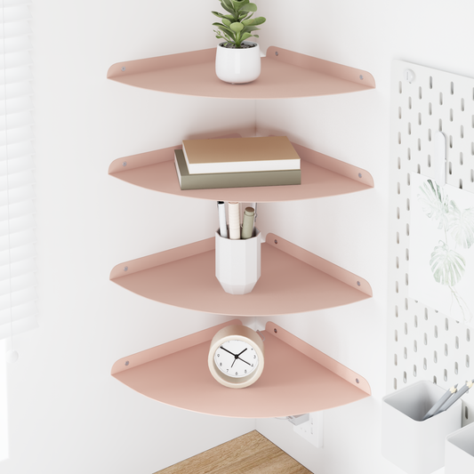 Floating Shelf with Shelf 4 pcs Pink 30 x 30 x 2 cm