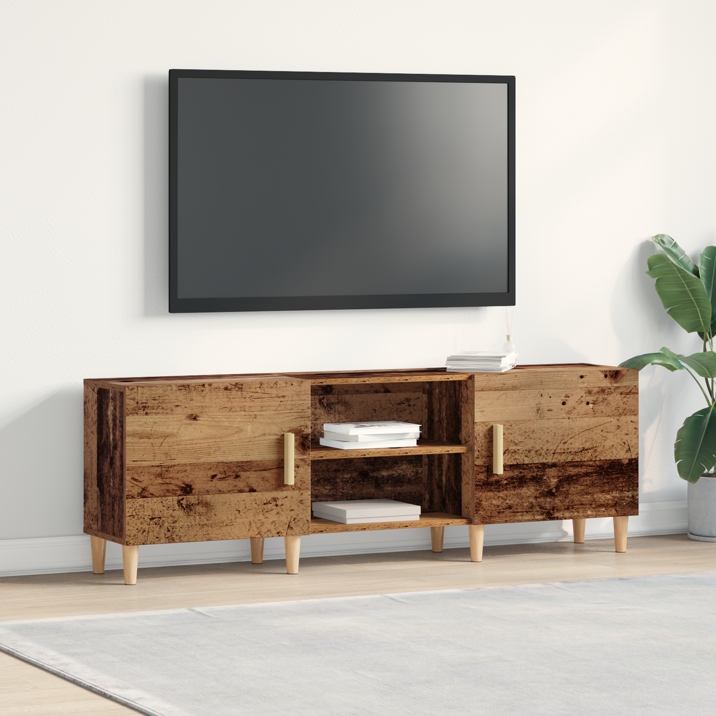 TV Cabinet Old wood 150 x 30 x50 cm Engineered Wood