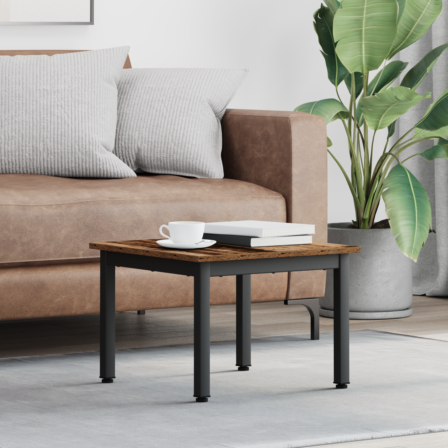 Coffee Table Old Wood 50 x 50 x 36 cm Engineered Wood
