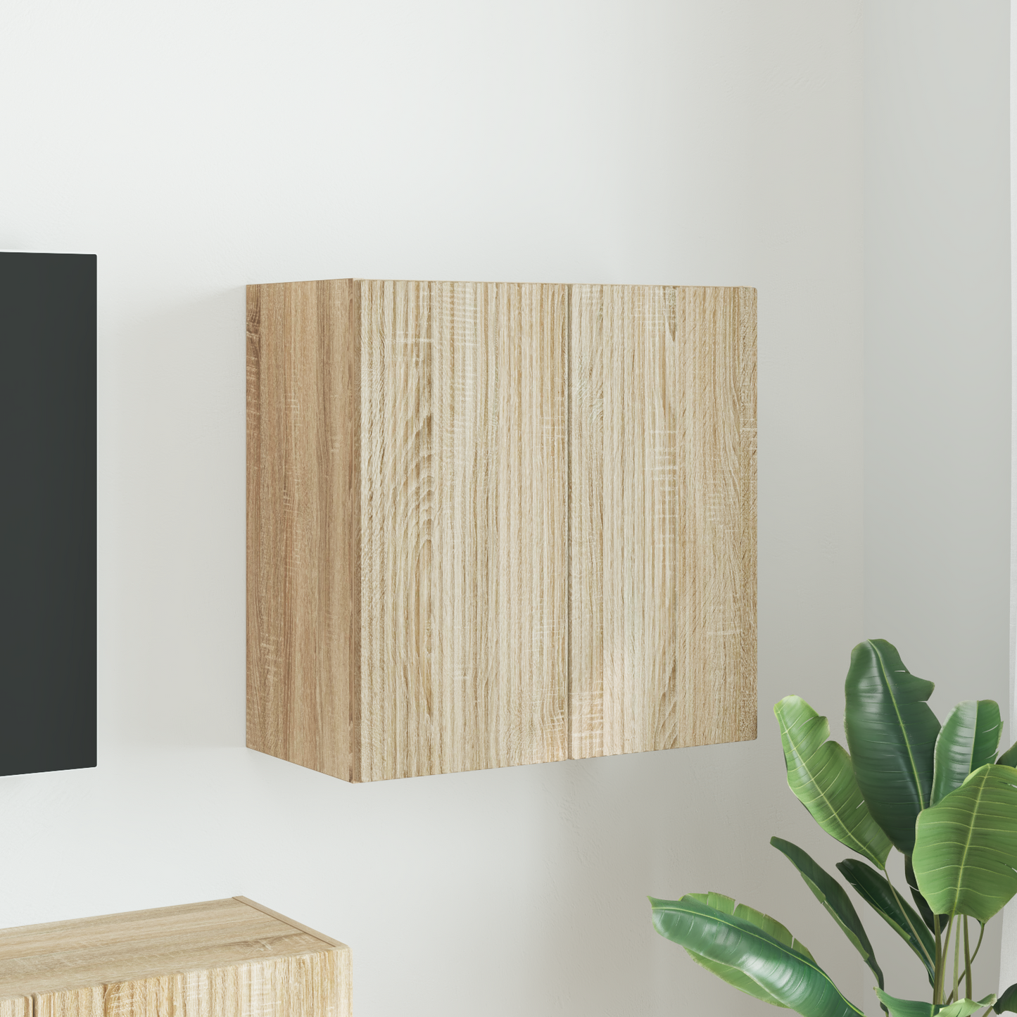 TV Wall Cabinet Sonoma Oak 59.5 x 31 x 60 cm Engineered Wood