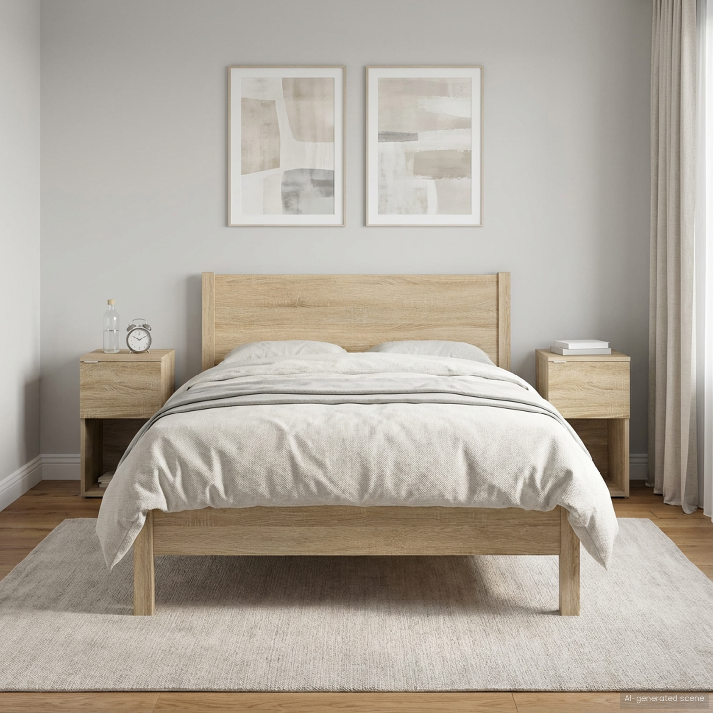 Bed Cabinet 2 pcs Sonoma Oak 29 x 31.5 x 49 cm Engineered Wood