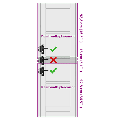 Interior Door Natural 61 x 198.5 cm Plywood