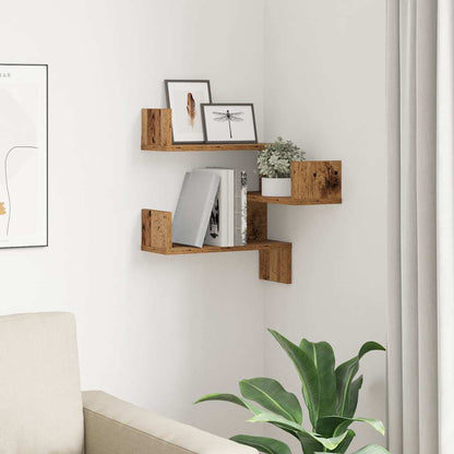 Wall Shelf Wall-Mounted Old Wood 40 x 40 x 49.5 cm