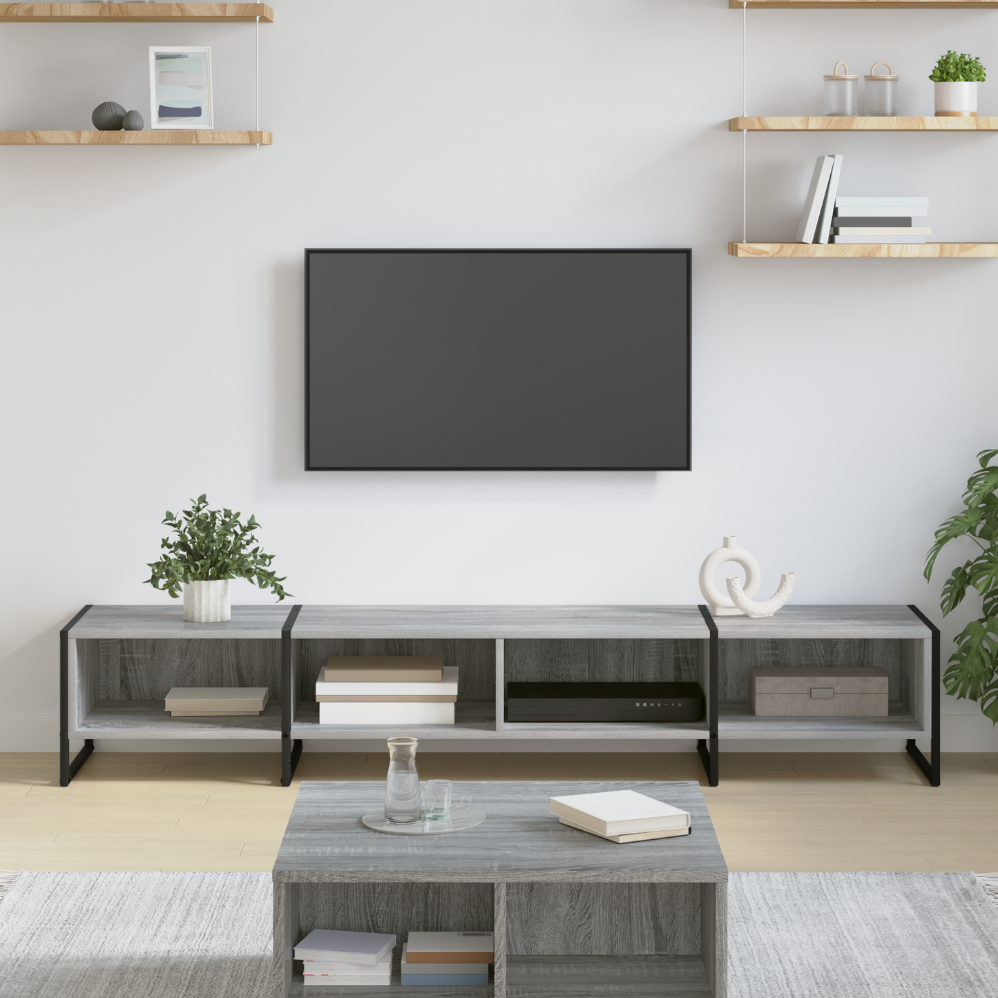 TV Cabinet Grey Sonoma 170.5 x 36 x 30.5 cm Engineered Wood