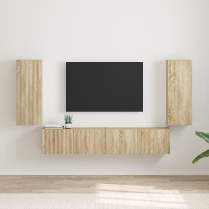 TV Wall Cabinet 2 pcs Sonoma 30 x 31 x 80 cm Engineered Wood