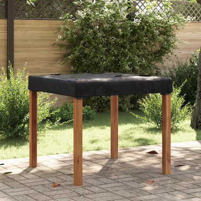 Table Cover Plain Black 112 x 112 x 15 cm Fabric