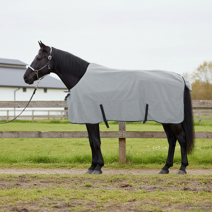 Horse Blanket Full Light Grey and Pink 125 cm Polyester