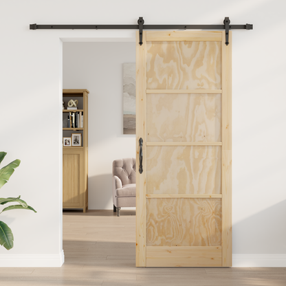 Sliding Door ORKDAL Natural and Black 86 x 211 cm