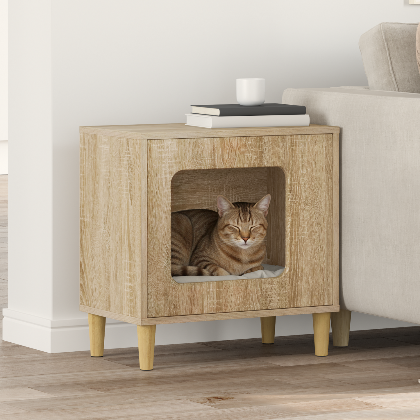 Cat House Sonoma 51 x 30 x 52 cm Engineered Wood