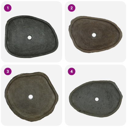 Wash Basin Grey 65 x 50 x 6 cm River Stone