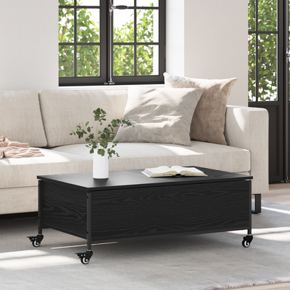 Coffee Table Black Oak 91 x 55 x 32 cm Engineered Wood