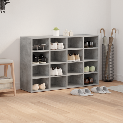 Shoe Cabinet Concrete grey 103 x 30 x 67 cm Engineered Wood
