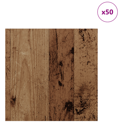 Decor Panels 50 pcs Old Wood 30 x 30 x 0.27 cm Engineered Wood