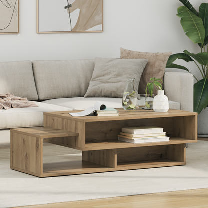 Coffee Table Artisan Oak 105 x 50 x 32.5 cm Engineered Wood
