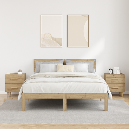 Bed Cabinet 2 pcs Artisan Oak 40 x 35 x 47.5cm Engineered Wood
