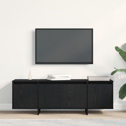 TV Cabinet Black Oak 120 x 30 x 40.5 cm Engineered Wood