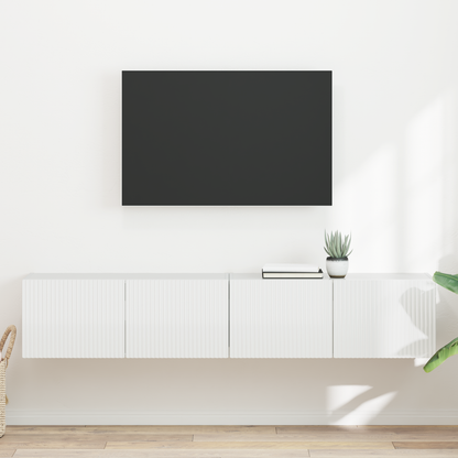 TV Wall Cabinet 2 pcs Gloss White 78.5 x 31 x 29.5 cm