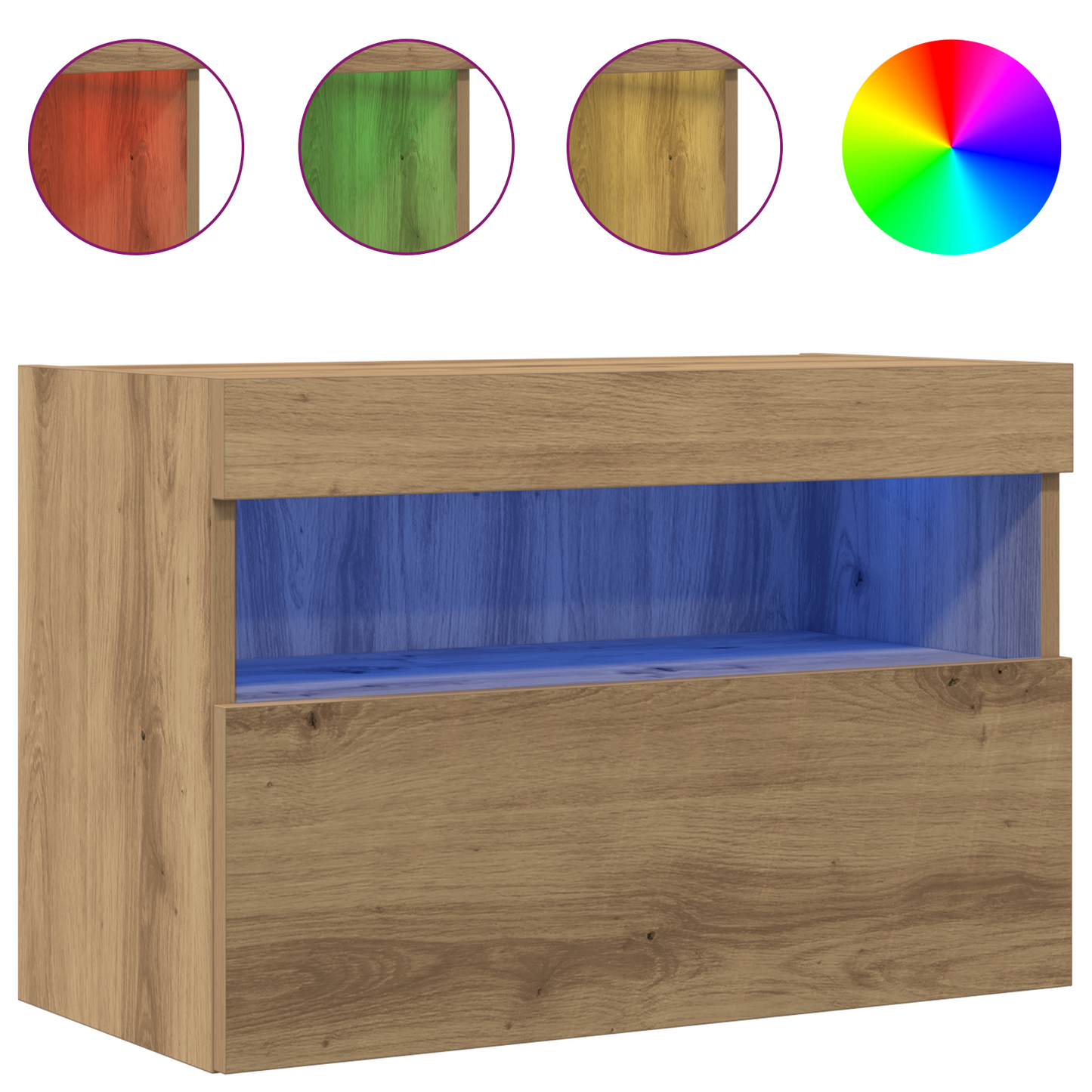 TV Wall Cabinet Artisan oak 60 x 30 x 40 cm Engineered Wood
