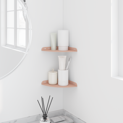Floating Shelf with Shelf 2 pcs Pink 18 x 18 x 2 cm