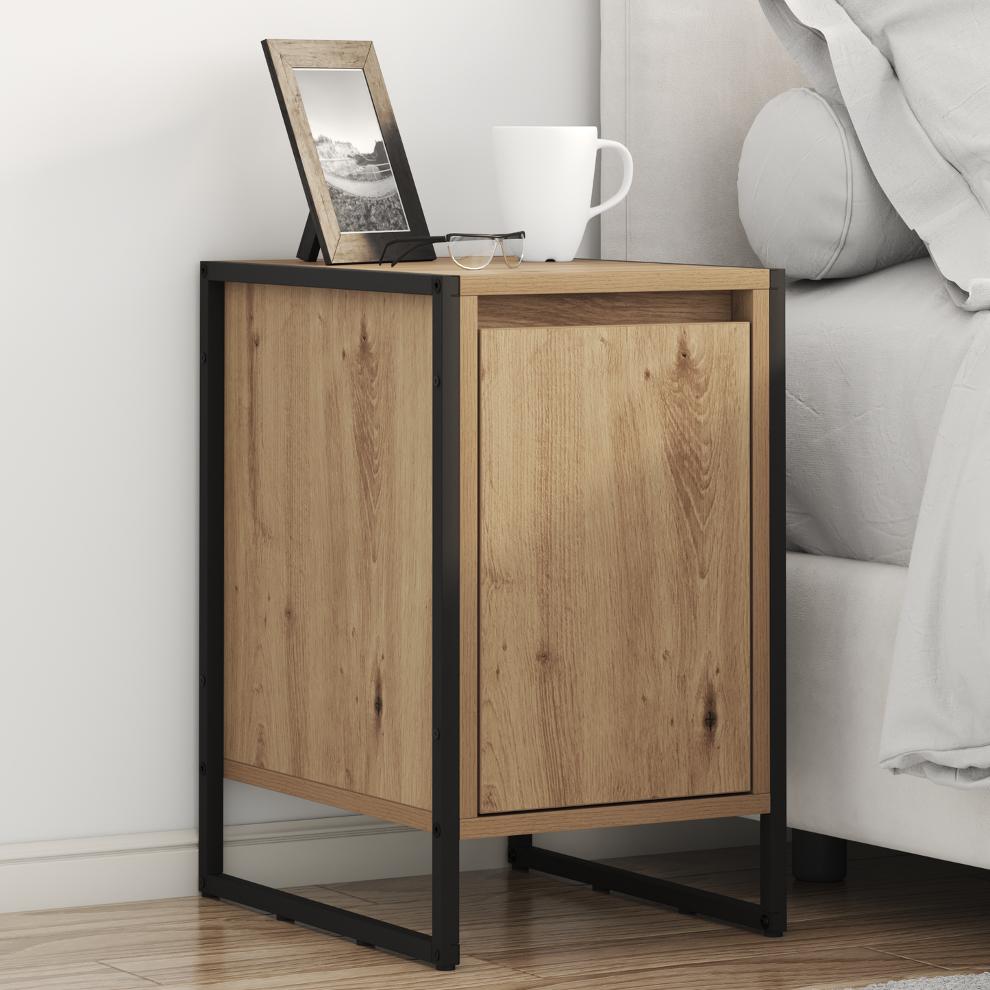 Bedside Table 2 pcs Artisian Oak 39.5 x 30 x 50 cm