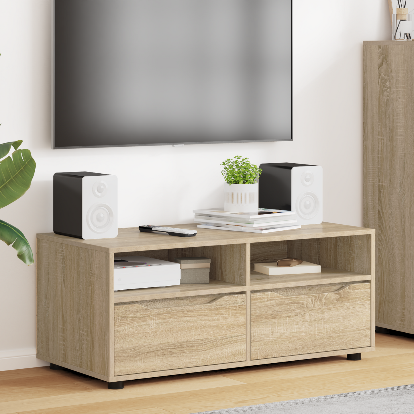 TV Cabinet Sonoma Oak 100 x 48 x 43 cm Engineered Wood