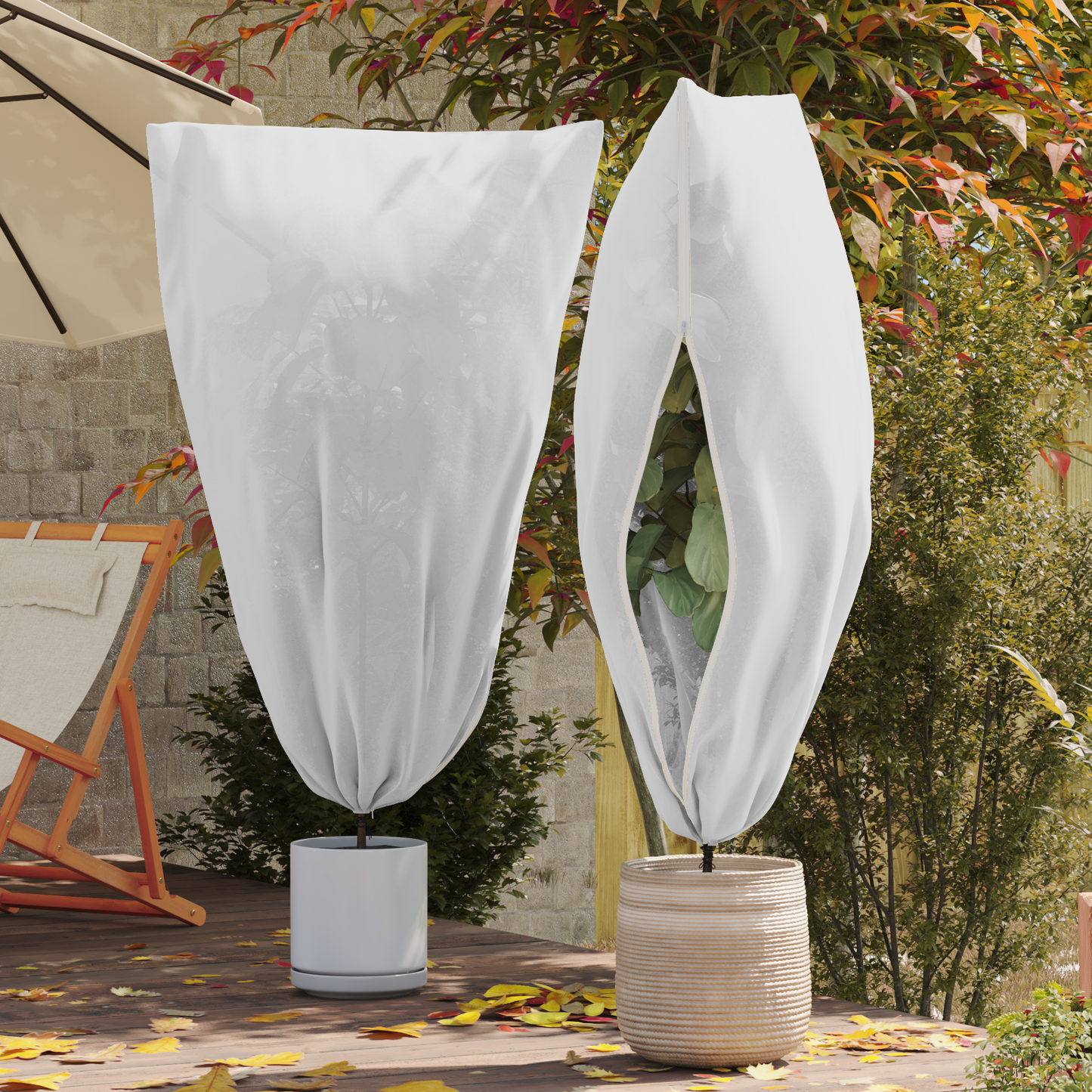 Frost Protection Plant Fleece Covers 5 pcs White 1.8 x 1.2 m