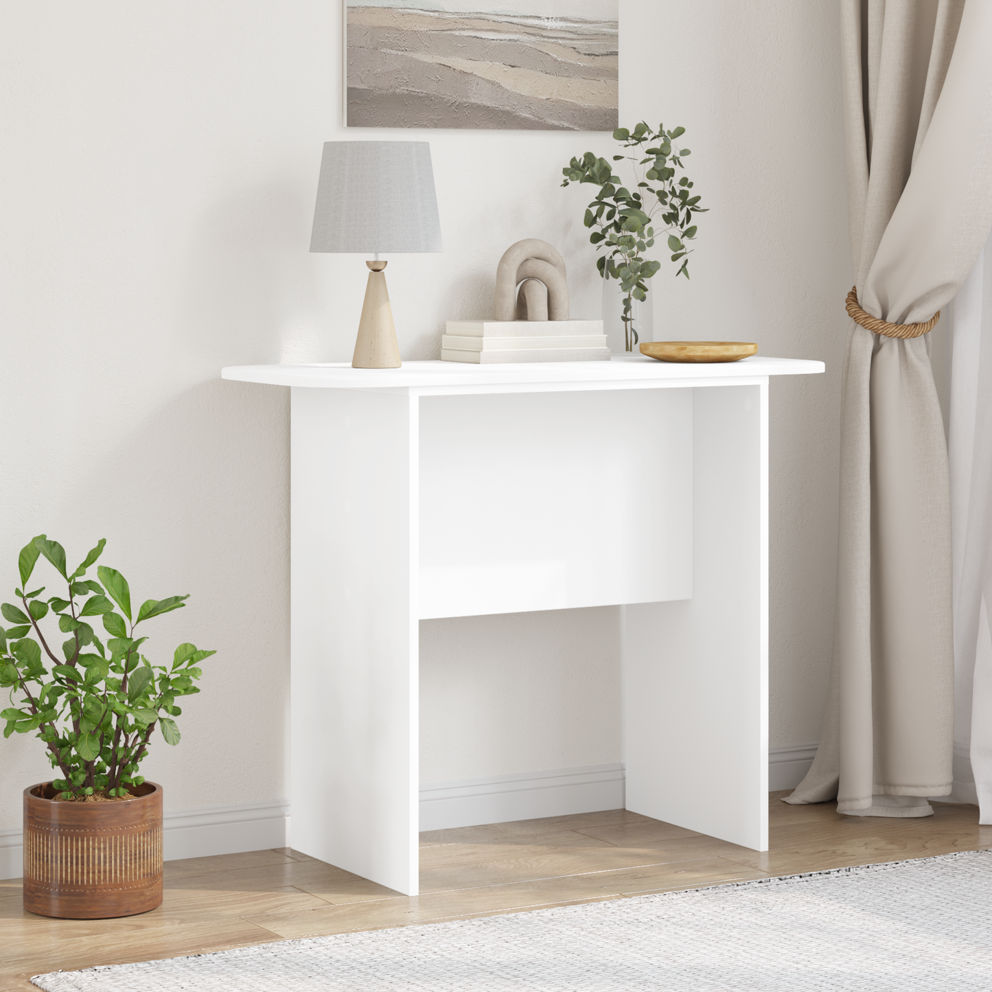 Console Table White 93 x 40 x 75 cm Engineered Wood