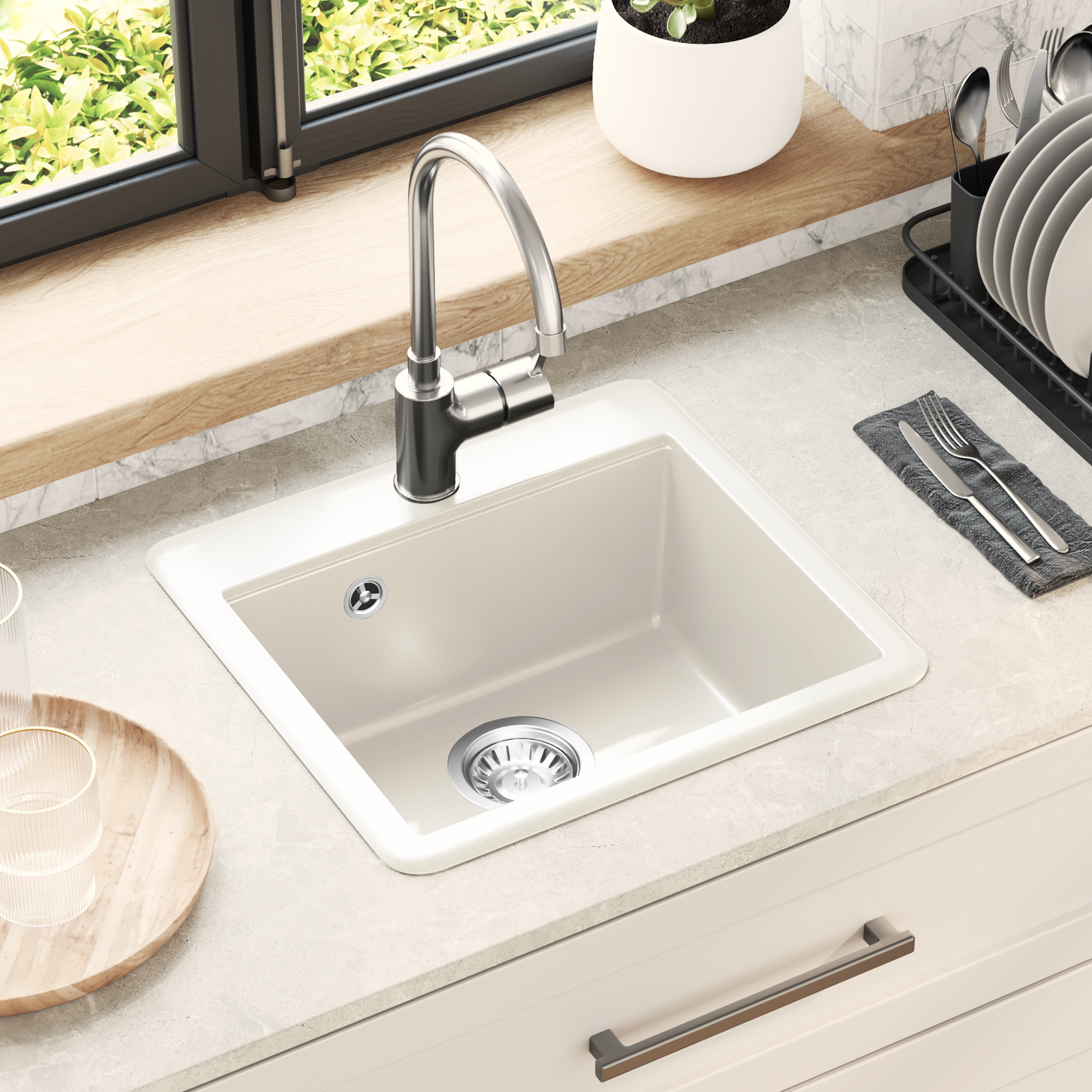 Sink White 470 x 440 mm Granite