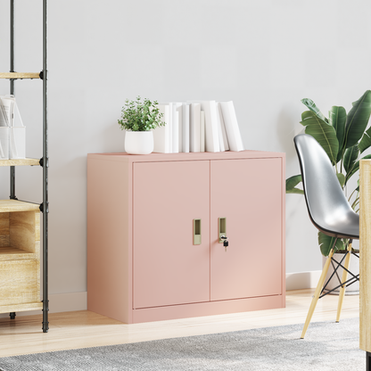 Storage Cabinet Pink 80 x 40 x 70 cm Steel