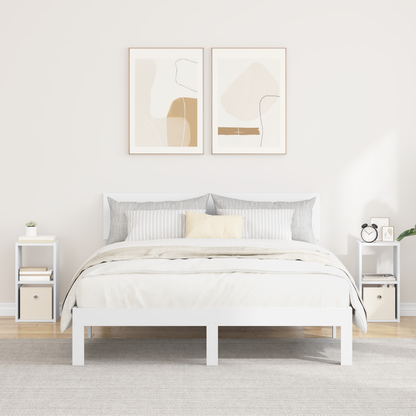 Bedside Table 2 pcs White 25.5 x 22 x 49.5 cm Engineered Wood