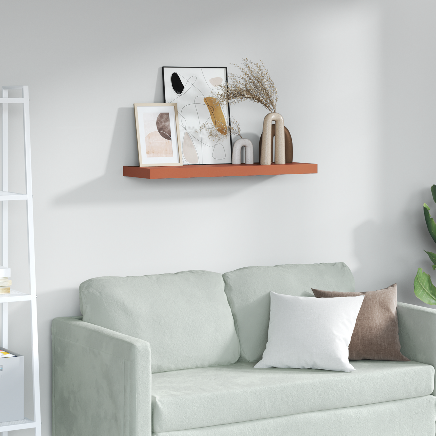 Wall Shelf Wall-mounted Red 90 x 23.5 x 4 cm Engineered Wood