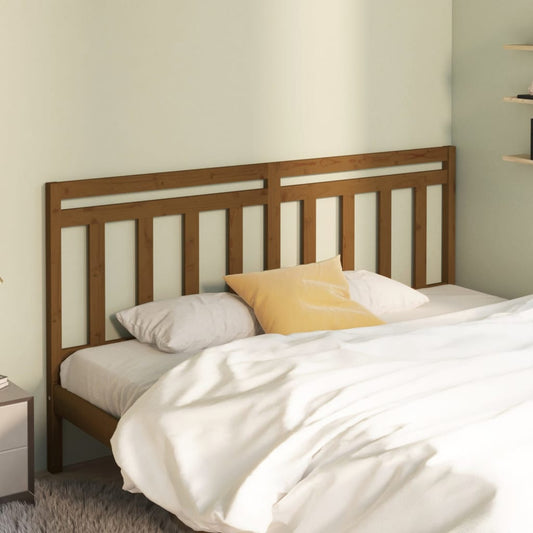 814117 vidaXL Bed Headboard Honey Brown 206x4x100 cm Solid Wood Pine