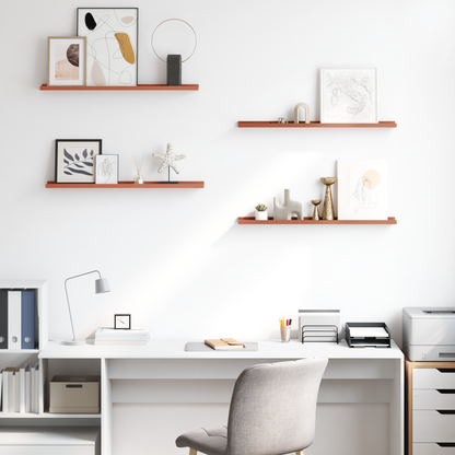 Wall Shelf with Shelf 4 pcs Red 80 x 9 x 3 cm Engineered Wood