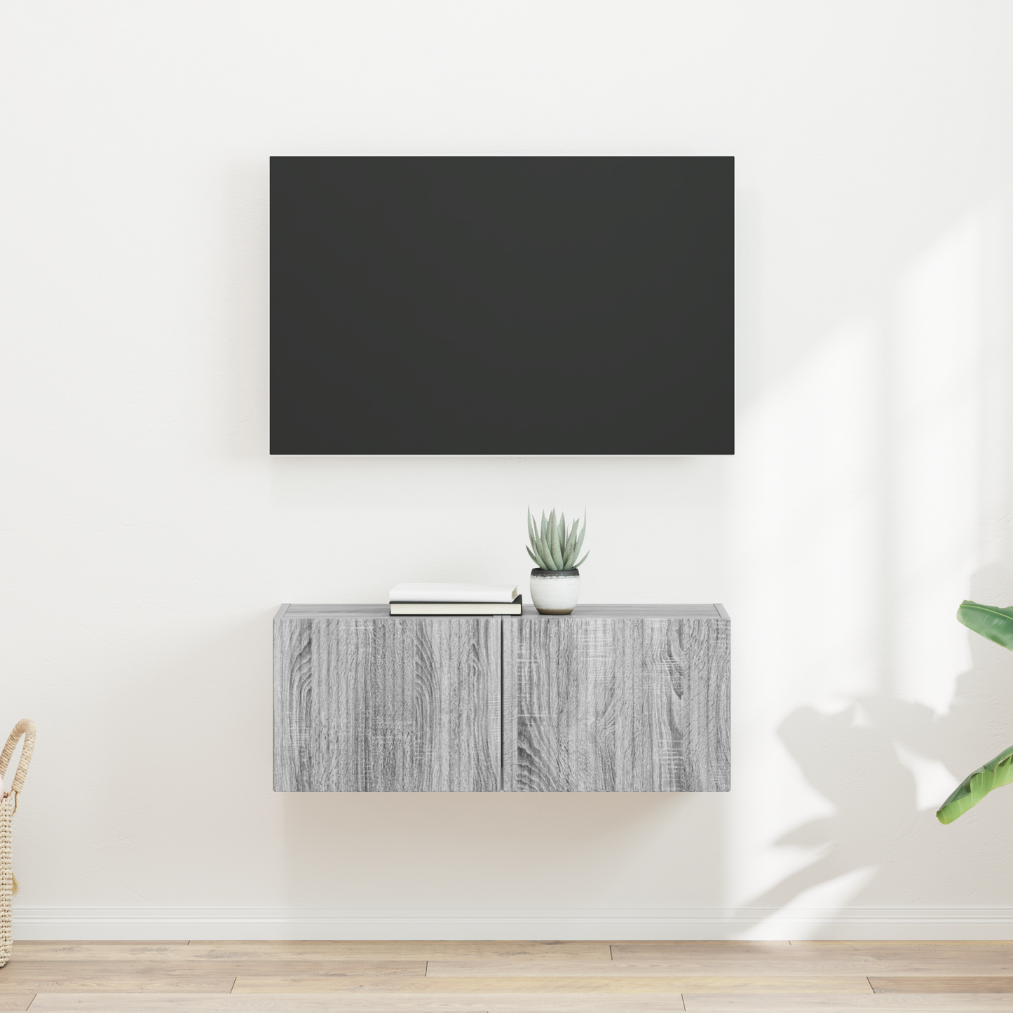 TV Wall Cabinet 2 pcs Grey Sonoma 39 x 31 x 29.5 cm