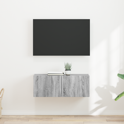 TV Wall Cabinet 2 pcs Grey Sonoma 39 x 31 x 29.5 cm