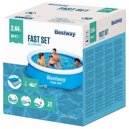 Fast Set Inflatable Swimming Pool Round 244x61 cm 57265